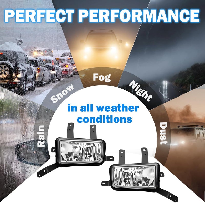 BOXLIGHT Fog Lights Assembly Compatible With 2015-2020 Chevy Suburban/Tahoe 2015-2020 GMC Yukon/Yukon XL Front Bumper Driving Fog Lamp - Image 3